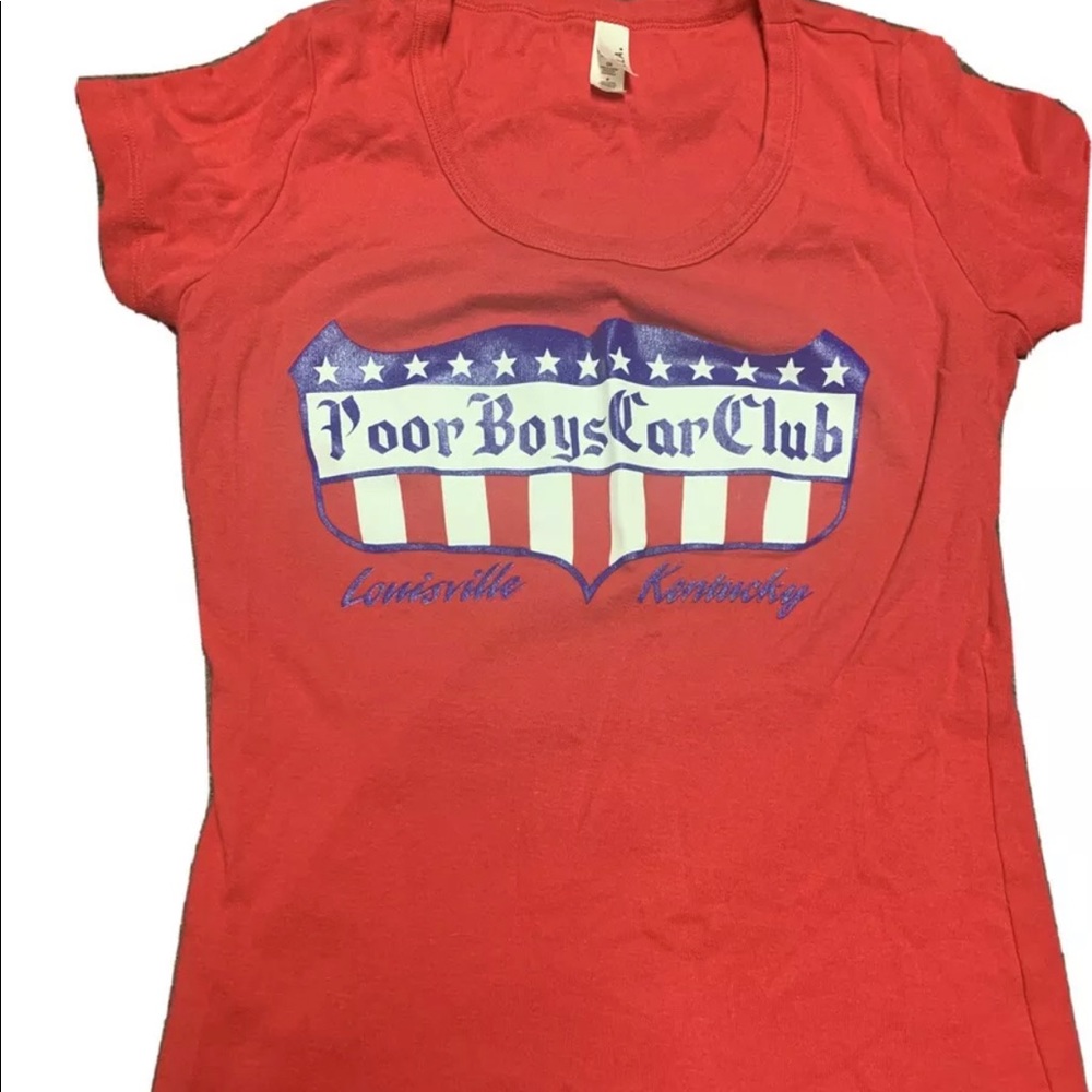 Poor Boys Car Club Red Tshirt Louisville